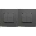 Niko Dimschakelaar Voor Philips Hue - Intense Anthracite - 2 stuks