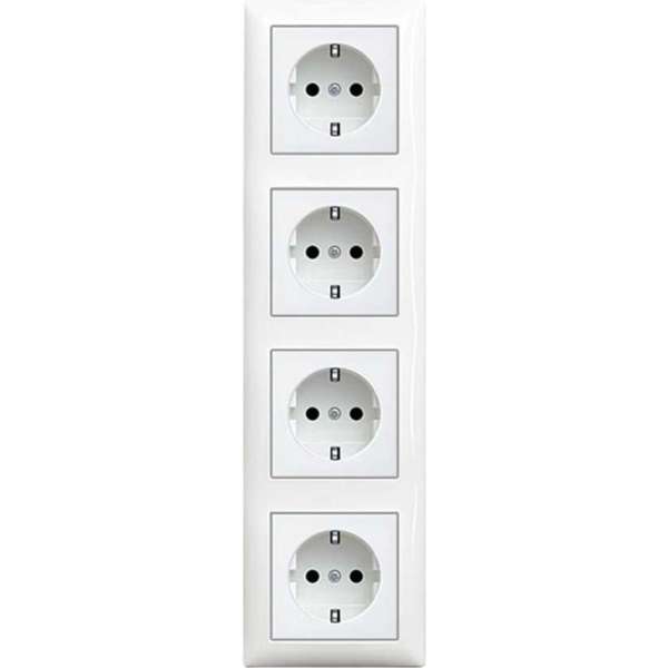 Busch-Jaeger Inbouw Wandcontactdoos Set4 Busch-Jaeger Inbouw Wandcontactdoos Set4