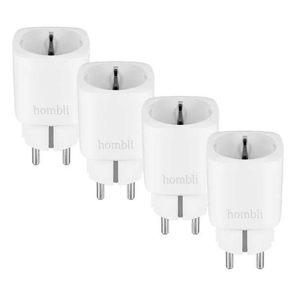 Hombli Slimme Stekker – WiFi – Energiemeter via mobiele app - 4 stuks Hombli Slimme Stekker – WiFi – Energiemeter via mobiele app - 4 stuks