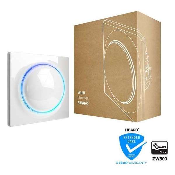FIBARO Walli Dimmer - Slimme inbouw dimmer - Geschikt voor LED - Wit - Z-Wave Plus FIBARO Walli Dimmer - Slimme inbouw dimmer - Geschikt voor LED - Wit - Z-Wave Plus