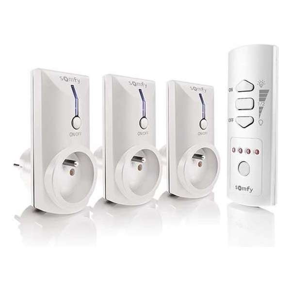 SOMFY Pack 3-stekker en afstandsbediening - Wit SOMFY Pack 3-stekker en afstandsbediening - Wit