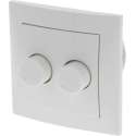 Qlink S1 dimmer – inbouw – duodimmer – LED 2 x 6–50W – gloeilamp 2 x 6–150W – met raam berker S1 – polarwit