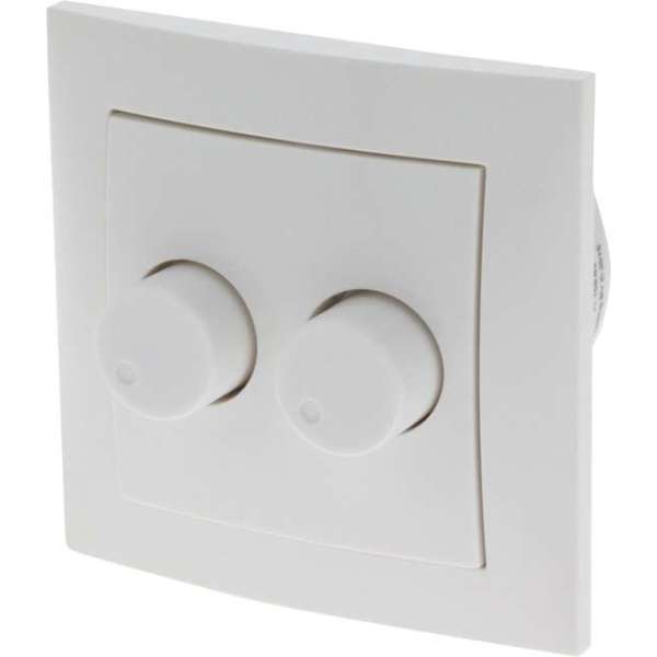 Qlink S1 dimmer – inbouw – duodimmer – LED 2 x 6–50W – gloeilamp 2 x 6–150W – met raam berker S1 – polarwit Qlink S1 dimmer – inbouw – duodimmer – LED 2 x 6–50W – gloeilamp 2 x 6–150W – met raam berker S1 – polarwit