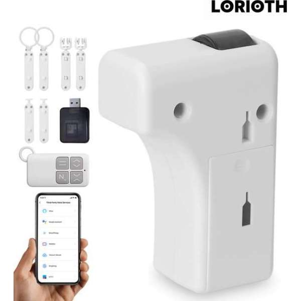 LORIOTH® Elektrische Gordijnrail - Smart Gordijn - Smart Home - Inclusief App - Amazon Alexia - Google Home - Wifi - Wit LORIOTH® Elektrische Gordijnrail - Smart Gordijn - Smart Home - Inclusief App - Amazon Alexia - Google Home - Wifi - Wit
