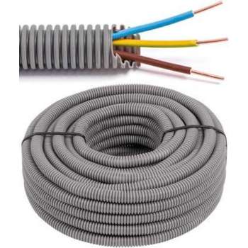 Flexibele voorbedrade buis met VOB installatiedraad - 3G1,5mm² Ø 16mm, 100 meter - FLEX FE3G15