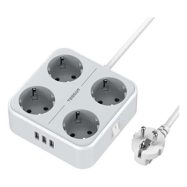 Meervoudige stekkerdoos kabel, premium quality, met schakelaar, overspanningsbeveiliging, kortsluitbeveiliging Meervoudige stekkerdoos kabel, premium quality, met schakelaar, overspanningsbeveiliging, kortsluitbeveiliging