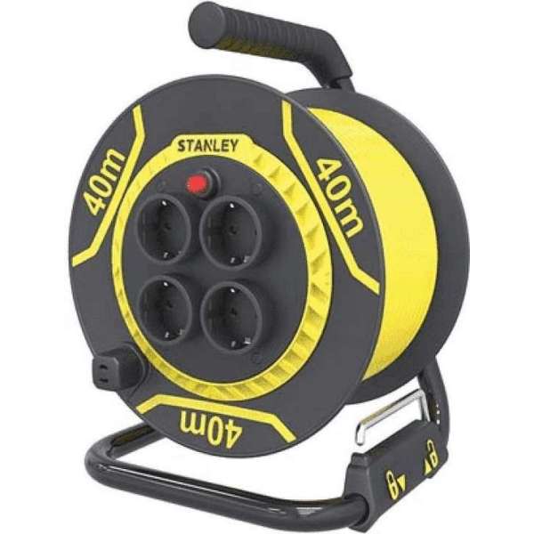 Stanley Haspel Fatmax Penaarde 4-voudig 16a 40 Meter Zilver Neopreen Stanley Haspel Fatmax Penaarde 4-voudig 16a 40 Meter Zilver Neopreen