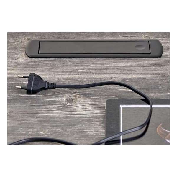 Design stekkerdoos Zizo 2x stopcontact 2x usb lader zwart Design stekkerdoos Zizo 2x stopcontact 2x usb lader zwart