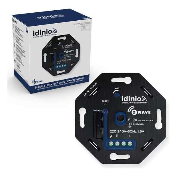 Idinio 200W LED Dimmer Z-IDINIO Smart LED Dimmer - Tot 300W - Z-Wave dimmer voor o.a. Fibaro & Homey Idinio 200W LED Dimmer Z-IDINIO Smart LED Dimmer - Tot 300W - Z-Wave dimmer voor o.a. Fibaro & Homey