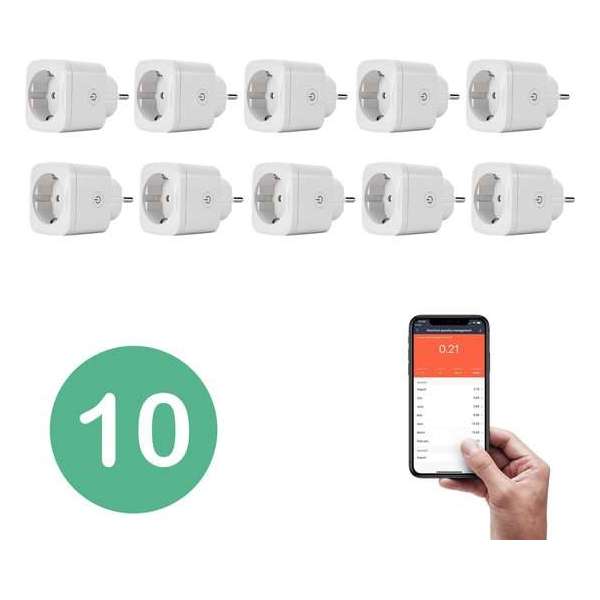 BELIFE® Smart Plug - 10 stuks - Slimme Stekker met ENERGIEMETER - Google Home & Amazon Alexa Compatible - Smart Home BELIFE® Smart Plug - 10 stuks - Slimme Stekker met ENERGIEMETER - Google Home & Amazon Alexa Compatible - Smart Home
