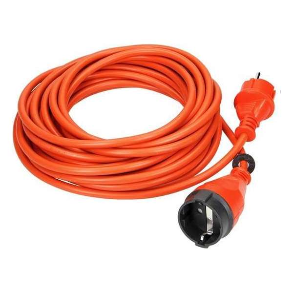 Verlengsnoer met randaarde - (H05VV-F, class 5) - Voor tuin of buitengebruik - IP20 - Oranje - 40 meter Verlengsnoer met randaarde - (H05VV-F, class 5) - Voor tuin of buitengebruik - IP20 - Oranje - 40 meter