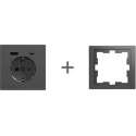 USB-Stopcontact A+C Compleet - Antraciet - Merten D-Life - Schneider Electric - MTN2367-6534_TO