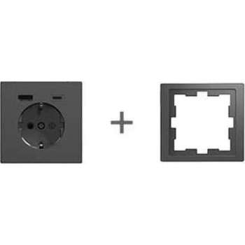 USB-Stopcontact A+C Compleet - Antraciet - Merten D-Life - Schneider Electric - MTN2367-6534_TO