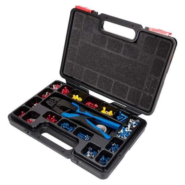 Quparts Professioneel 552-delig kabelschoentjes assortiment met gereedschap Quparts Professioneel 552-delig kabelschoentjes assortiment met gereedschap