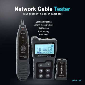 NF-8209 LCD Netwerk Kabel Tester Draad Tracker PoE Checker Inline PoE Spanning Stroom Tester met draad Kabel Tester RJ45 Kabel