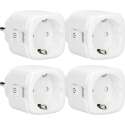 Alecto SMART-PLUG20 4-PACK - Smart wifi tussenstekker met energiemeter, 16A, 3680W, 4 pack, wit
