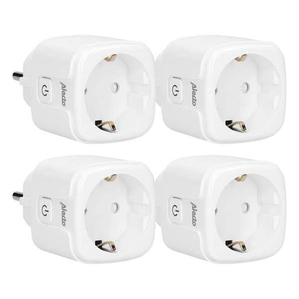 Alecto SMART-PLUG20 4-PACK - Smart wifi tussenstekker met energiemeter, 16A, 3680W, 4 pack, wit Alecto SMART-PLUG20 4-PACK - Smart wifi tussenstekker met energiemeter, 16A, 3680W, 4 pack, wit