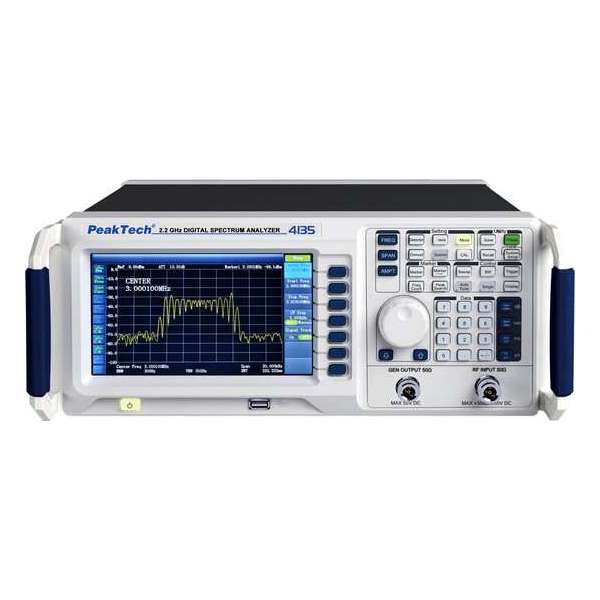 PeakTech 4135 Digital Spectrum Analyzer 9 kHz ~ 2,2 GHz (incl. Tracking Generator) PeakTech 4135 Digital Spectrum Analyzer 9 kHz ~ 2,2 GHz (incl. Tracking Generator)