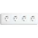 SmartinHuis - Slim viervoudig stopcontact - Wifi - Wit