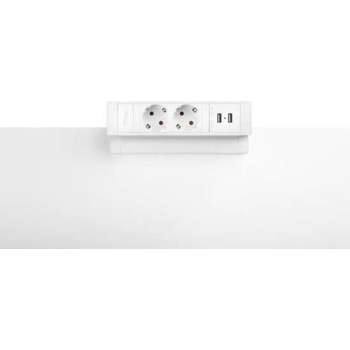 Filex Power Desk Up® 2.0 - 2x 230V, 2x Usb charge - Wit