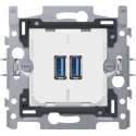 Niko Sokkel dubbele smart usb-a lader - 420-00510