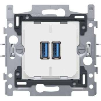 Niko Sokkel dubbele smart usb-a lader - 420-00510