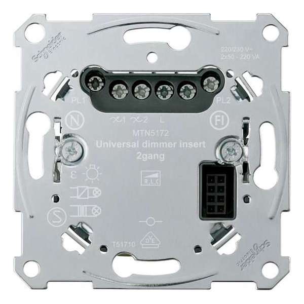 Sokkel - Universele Tastdimmer 2V - Merten - Schneider Electric - MTN5172-0000 Sokkel - Universele Tastdimmer 2V - Merten - Schneider Electric - MTN5172-0000