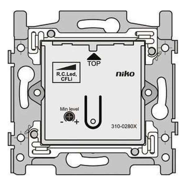 NIKO drukdimmer LED 2-100W NIKO drukdimmer LED 2-100W
