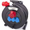 Professionele 25 Meter 230 en 380 Volt Kabelhaspel, Stoomhaspel 3 x 2,5 mm