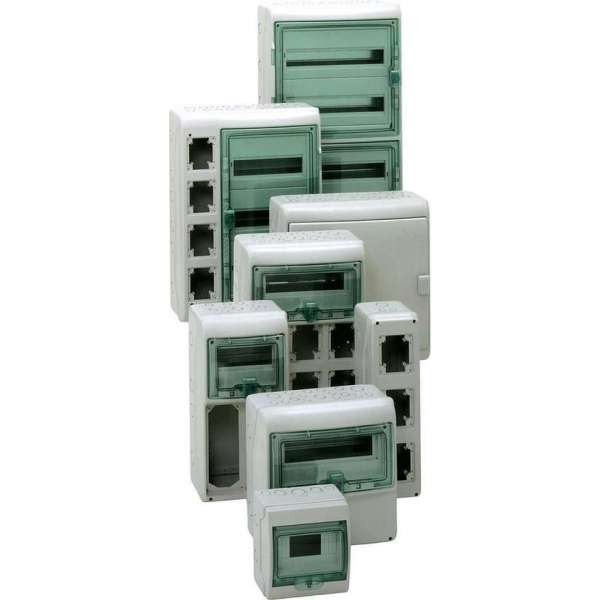 Schneider Electric Kaedra Installatiekast met dinrail leeg 13968 4x18 mod ip65 Schneider Electric Kaedra Installatiekast met dinrail leeg 13968 4x18 mod ip65