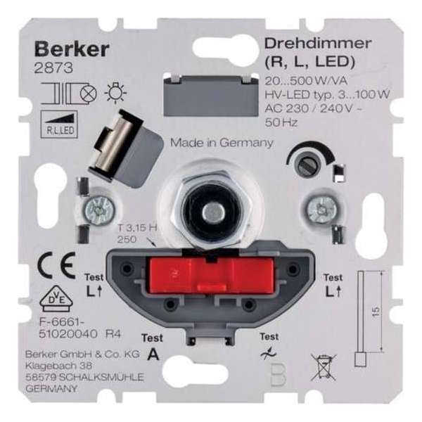 Hager 2873 dimmer Dimmer & schakelaar Monteerbaar Metallic Hager 2873 dimmer Dimmer & schakelaar Monteerbaar Metallic