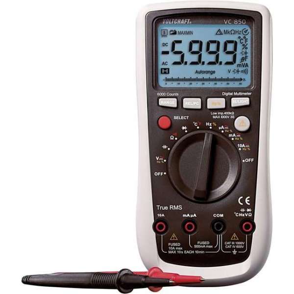 VOLTCRAFT VC850 Multimeter Kalibratie (ISO) Digitaal CAT III 1000 V, CAT IV 600 V Weergave (counts): 6000