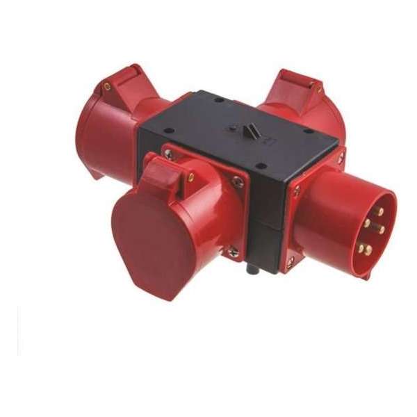 Stroomverdeler - 3 aansluitingen - 400V/32A Stroomverdeler - 3 aansluitingen - 400V/32A
