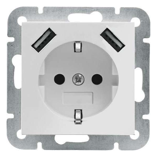 ✅ Wandcontactdoos met RA + kinderveilig met 2 USB lader aansluiting Zuiverwit (Hagelwit) PROLEDPARTNERS® ✅ Wandcontactdoos met RA + kinderveilig met 2 USB lader aansluiting Zuiverwit (Hagelwit) PROLEDPARTNERS®