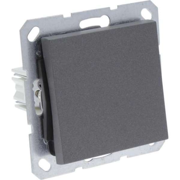 Q-Link S-Line schakelaar - inbouw - wissel - antraciet - 10 stuks Q-Link S-Line schakelaar - inbouw - wissel - antraciet - 10 stuks