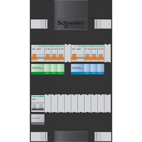 Groepenkast 6 groepen (3+3) - 1-fase - Advanced - Schneider Electric - ADVG23234H1 Groepenkast 6 groepen (3+3) - 1-fase - Advanced - Schneider Electric - ADVG23234H1