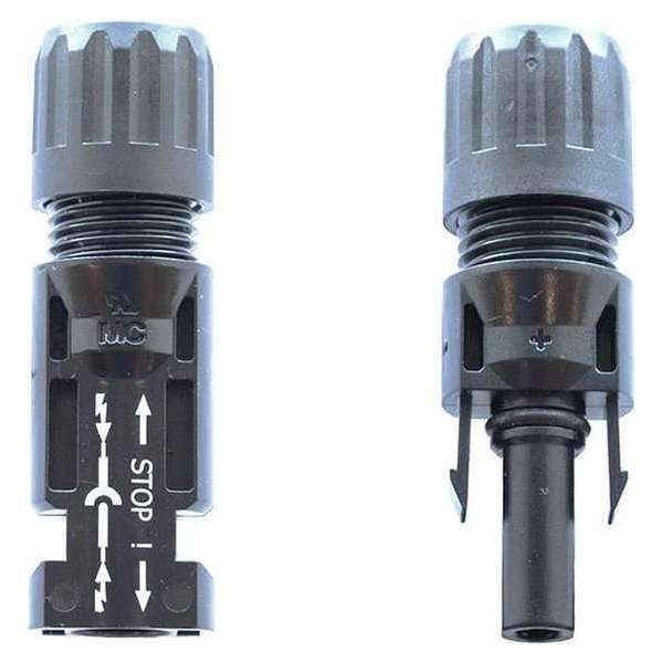 Staubli MC4 connector set (male + female) - 25 STUKS Staubli MC4 connector set (male + female) - 25 STUKS