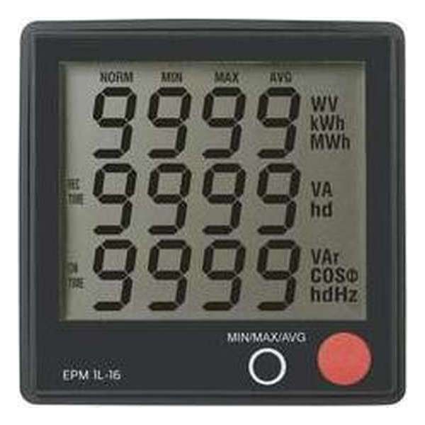 Digitaal Inbouwmeetapparaat Voltcraft Epm 1L-16 Spanning: 190 - 250 V/Ac Stroom: 0 - 16 A Cos F: 0 - 1.00 Vermogen: 0 - 3680 W Digitaal Inbouwmeetapparaat Voltcraft Epm 1L-16 Spanning: 190 - 250 V/Ac Stroom: 0 - 16 A Cos F: 0 - 1.00 Vermogen: 0 - 3680 W