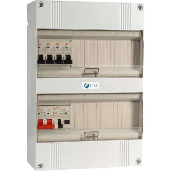 1 fase E-Tech groepenkast 4 groepen 1 fase E-Tech groepenkast 4 groepen