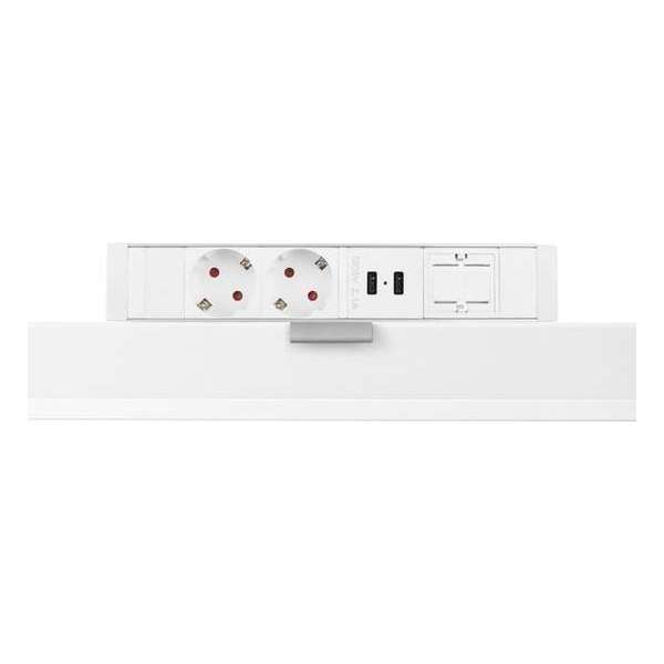 Filex Power Desk Up® - 2x 230V, 2x Usb charge, 1x keystone - Wit Filex Power Desk Up® - 2x 230V, 2x Usb charge, 1x keystone - Wit