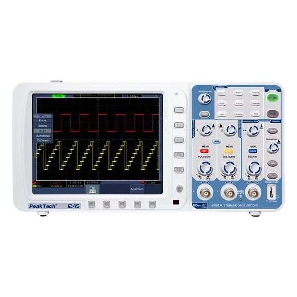 Peaktech 1245: 100 MHz / 2 CH, 1 GSa / s, digitale opslag-oscilloscoop Peaktech 1245: 100 MHz / 2 CH, 1 GSa / s, digitale opslag-oscilloscoop