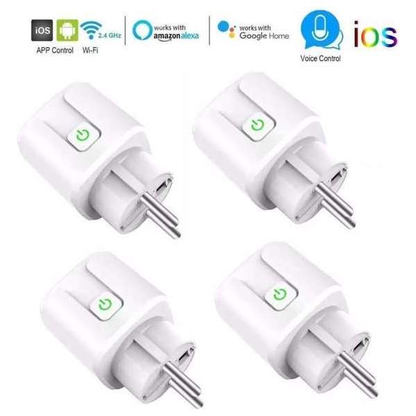 4x DrPhone VOICE® - Slimme Stekker- Schakelaar/Stopcontact - Smart Home - Spraakgestuurd bedienen - Google Home / Alexa - Wit 4x DrPhone VOICE® - Slimme Stekker- Schakelaar/Stopcontact - Smart Home - Spraakgestuurd bedienen - Google Home / Alexa - Wit