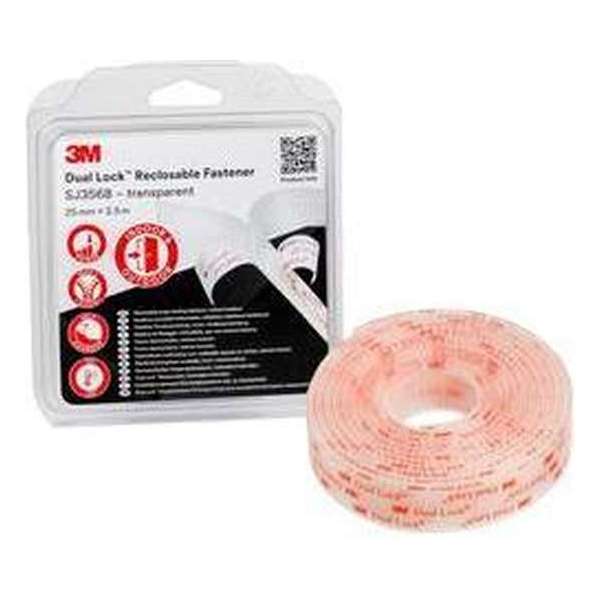 3M Dual Lock Klittenband Om vast te plakken (l x b) 2.5 m x 25 mm Transparant 1 stuk(s) 3M Dual Lock Klittenband Om vast te plakken (l x b) 2.5 m x 25 mm Transparant 1 stuk(s)