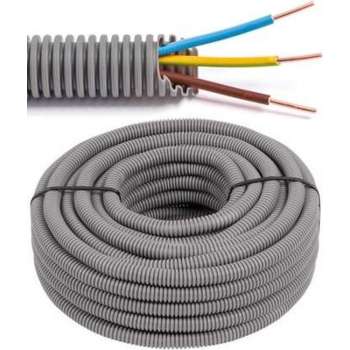 Flexibele voorbedrade buis met VOB installatiedraad - 3G1,5mm² Ø 16mm, 50 meter - FLEX MN503G15