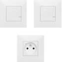 Legrand Valena NWN - Uitbreidingskit Schakelaar + stopcontact Wit