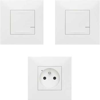 Legrand Valena NWN - Uitbreidingskit Schakelaar + stopcontact Wit