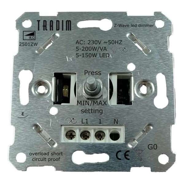 Tradim 2501ZW Z-Wave muurdimmer Tradim 2501ZW Z-Wave muurdimmer
