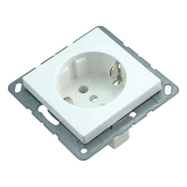 Jung AS500 Inbouw Contactdoos 1-Voudig Randaarde Polarwit (10) Jung AS500 Inbouw Contactdoos 1-Voudig Randaarde Polarwit (10)