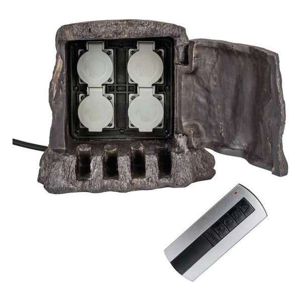 Heitronic Stekkerdoos stomp met 4 aansluitingen, 260 x 225 x 240 mm Heitronic Stekkerdoos stomp met 4 aansluitingen, 260 x 225 x 240 mm
