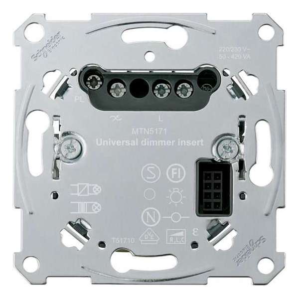 Sokkel - Universele Tastdimmer 1V - Merten - Schneider Electric - MTN5171-0000 Sokkel - Universele Tastdimmer 1V - Merten - Schneider Electric - MTN5171-0000